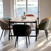Table de repas teck recyclé bords arrondis 240 cm TRANI
