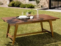 Table d'extérieur en teck plateau extensible 180/240 cm MACAO
