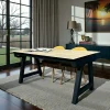 Table en céramique extensible effet bois 160-270 cm LOMBARDIE