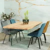 Table extensible design en bois de chêne blanc et verre 200 cm MESSINE