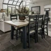 Table extensible en bois finition bleu profond 180-230 cm HOVE