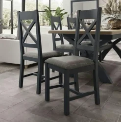 Table extensible en bois finition bleu profond 180-230 cm HOVE