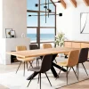Table extensible en chêne huilé bords naturels 240 cm ETNA