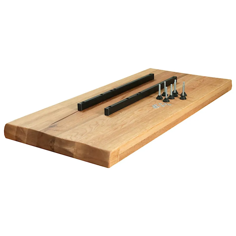 Table extensible en chêne huilé avec bords naturels 300 cm PALERME