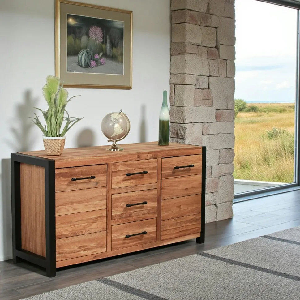 Table extensible en chêne huilé avec bords naturels 300 cm PALERME