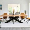Table extensible en chêne huilé avec bords naturels 240 cm PALERME