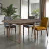 Table extensible ronde en bois brun 118-158 cm SAVONE