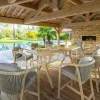Table haute jardin en bois d'acacia 210 cm IBIZA
