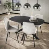 Table ovale pied central croisé 150 cm RALF