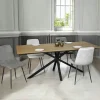 Table pied central en bois de teck recyclé 2 m DEPOK