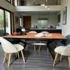 Table rectangulaire extensible en chêne brun 180 cm PALERME