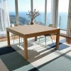 Table repas carrée extensible hévéa 140/240cm OLGA