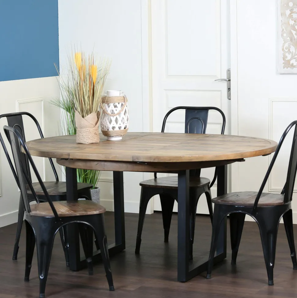 Table Repas Extensible Bois recyclé 180/240x90x77cm BRISBANE