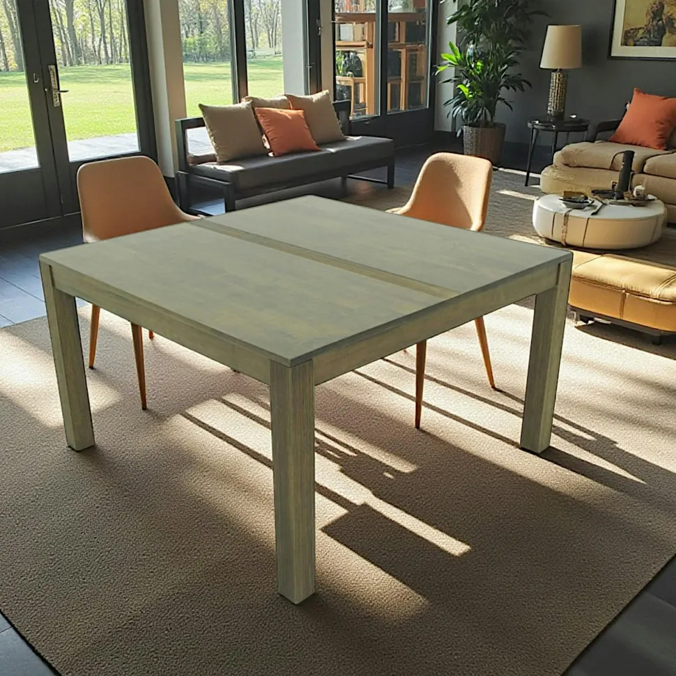 Table repas hévéa 130x130cm GALA