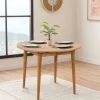 Table ronde extensible effet pin Ø100-131 cm ORINA