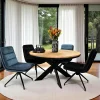 Table ronde extensible en chêne huilé 120 cm PALERME
