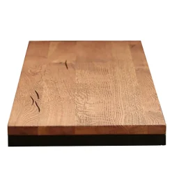 Table ronde extensible en chêne brun 130 cm PALERME