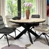 Table ronde extensible en chêne blanc 120 cm PALERME