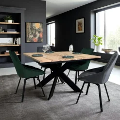 Table ronde extensible en chêne blanc 120 cm PALERME