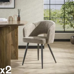 Table ronde extensible en chêne clair avec piètement baguette (3 rallonges incluses) ø120 cm /160 cm / 200 cm / 240 cm AMSTERDAM