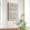Tableau décor 2 feuilles gris/noir papier japonais 63 x 93 cm