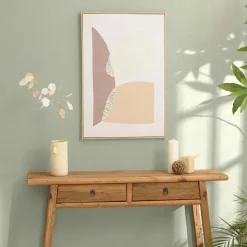 Tableau décor arches broderie coton 63 x 93 cm