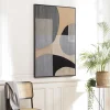 Tableau design formes géométriques superposées 83 x 123 cm