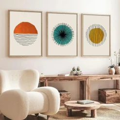 Tableau graphique – cercle coloré moderne (lot de 3)