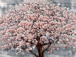 Tableau nature cerisier en fleurs tons doux