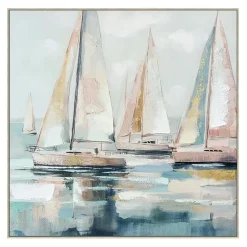 Tableau régate de voiliers 80x80 cm