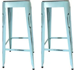 Tabouret de bar blanc (lot de 2) LEEDS