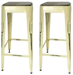 Tabouret de bar bleu (lot de 2) LEEDS
