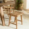 Tabouret en chanvre naturel et bois recyclé SWING