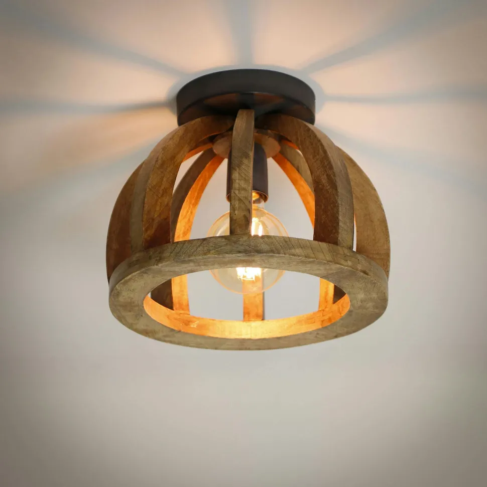 Étagère colonne design - effet bois clair MARFA