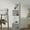 Étagère colonne design blanche - niches zigzag MARFA