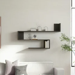 Étagère murale design blanche silhouette zigzag MARFA
