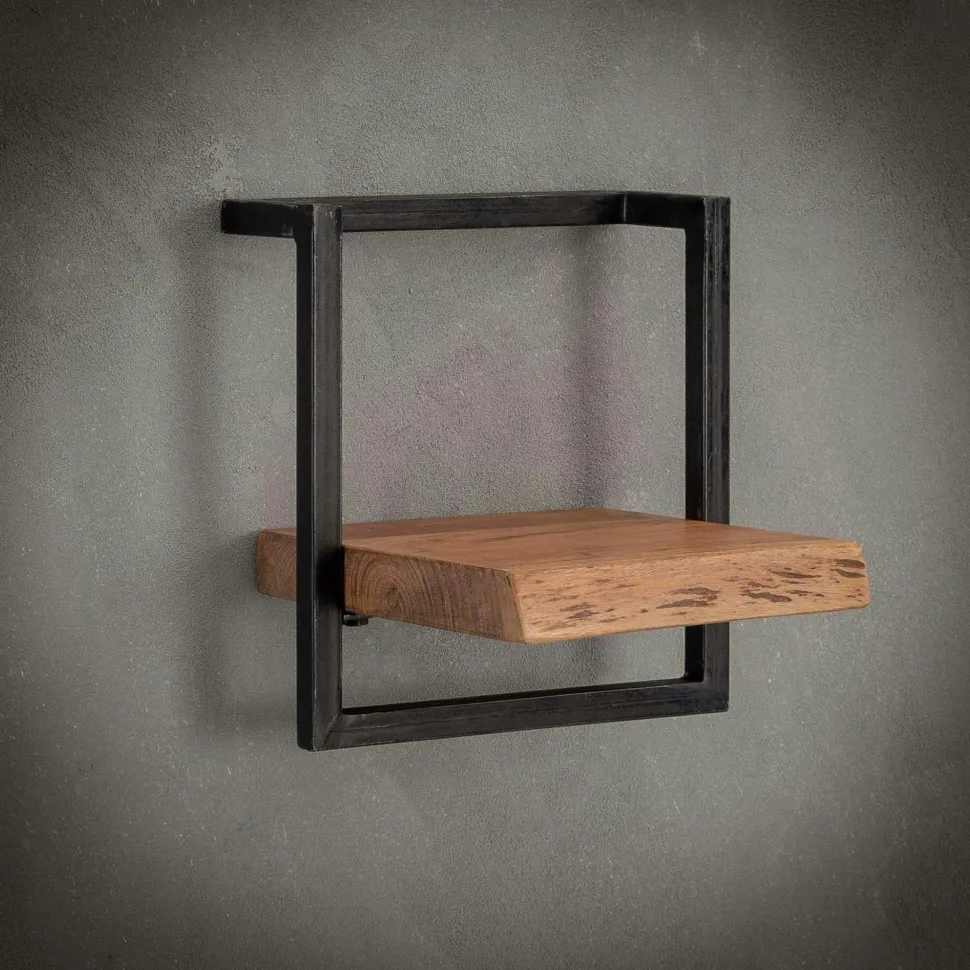Étagère murale en bois d'acacia épais 1m MELBOURNE