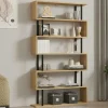 Étagère murale moderne effet bois clair - 6 niveaux UMEA