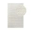Tapis blanc ivoire en laine tressée main 200x300 cm FEZ