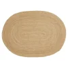 Tapis bohème en jute tressée - forme ovale, déco naturelle FEZ