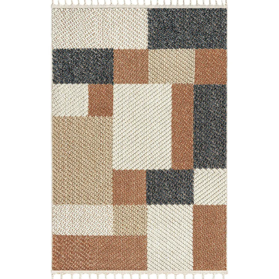 Tapis écru contrasté – motifs graphiques, 160x230 cm ISTANBUL