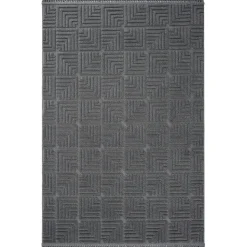 Tapis de salon beige – motif carré, 120x180 cm ISTANBUL