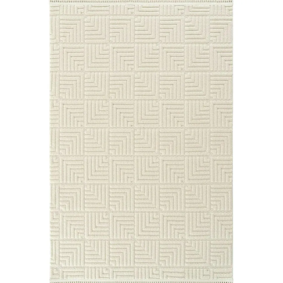 Tapis gris foncé – motif carré, 120x180 cm ISTANBUL