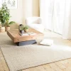 Tapis rectangulaire 160 x 230 cm laine tissée beige