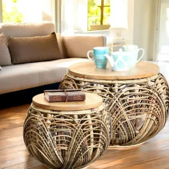 Tapis rectangulaire 160 x 230 cm laine tressage naturel