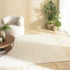 Tapis rectangulaire 160 x 230 cm laine bouclée ivoire