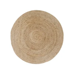 Tapis rond en jute tressée Ø90 cm - style bohème et nature FEZ