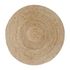Tapis rond en jute tressée Ø180 cm - style bohème et nature FEZ