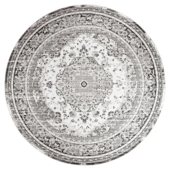 Tapis vintage noir et blanc à motifs traditionnels 160x230 cm FEZ