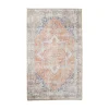 Tapis vintage orange et bleu à motifs traditionnels 160x230 cm FEZ